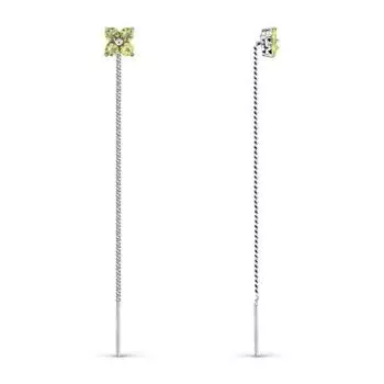 Серьги с хризолитами Линии Любви