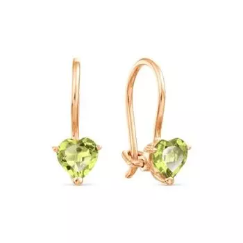 Серьги с хризолитами Линии Любви