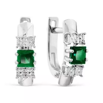 Серьги с изумрудами Линии Любви
