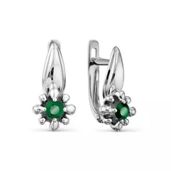 Серьги с изумрудами Линии Любви
