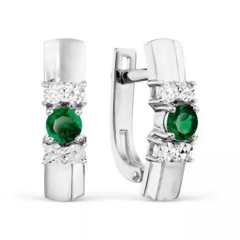 Серьги с изумрудами Линии Любви