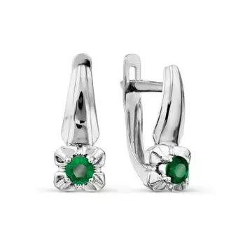 Серьги с изумрудами Линии Любви