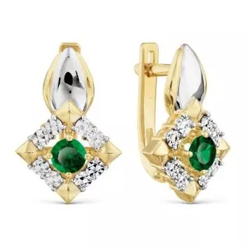 Серьги с изумрудами Линии Любви