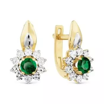 Серьги с изумрудами Линии Любви