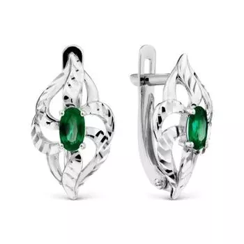 Серьги с изумрудами Линии Любви