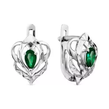 Серьги с изумрудами Линии Любви