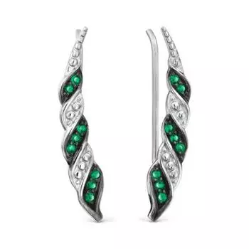 Серьги с изумрудами Линии Любви