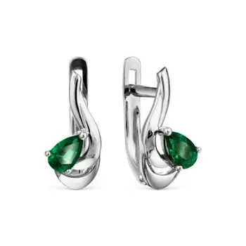 Серьги с изумрудами Линии Любви