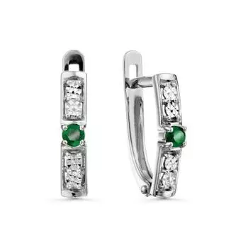 Серьги с изумрудами Линии Любви