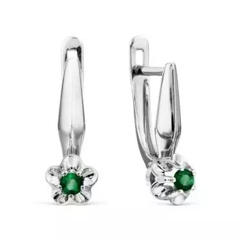 Серьги с изумрудами Линии Любви