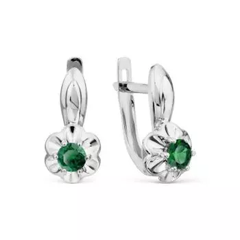 Серьги с изумрудами Линии Любви