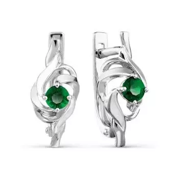Серьги с изумрудами Линии Любви