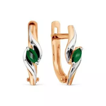 Серьги с изумрудами Линии Любви