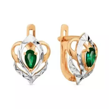 Серьги с изумрудами Линии Любви