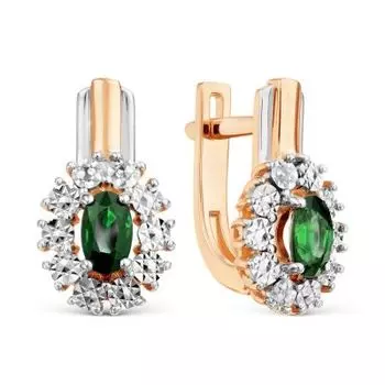 Серьги с изумрудами Линии Любви