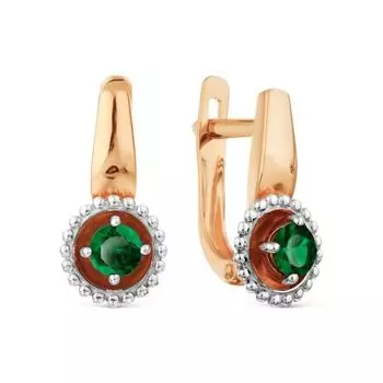 Серьги с изумрудами Линии Любви