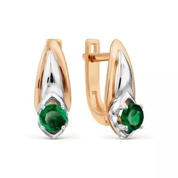 Серьги с изумрудами Линии Любви