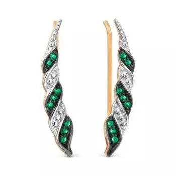 Серьги с изумрудами Линии Любви