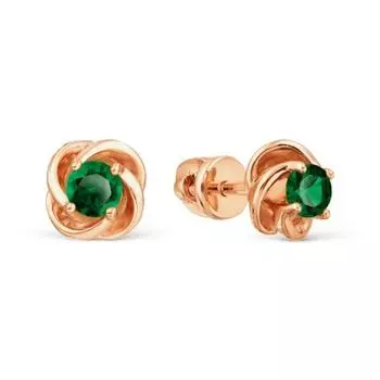 Серьги с изумрудами Линии Любви