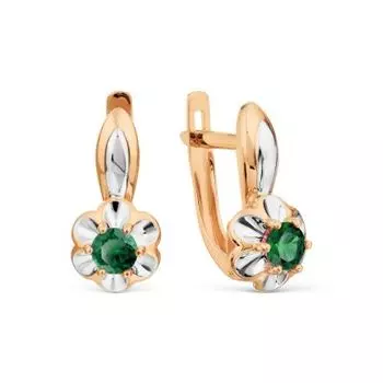 Серьги с изумрудами Линии Любви