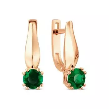 Серьги с изумрудами Линии Любви