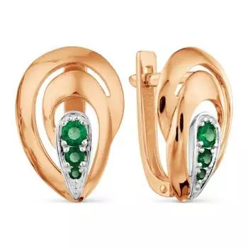 Серьги с изумрудами Линии Любви