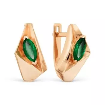 Серьги с изумрудами Линии Любви