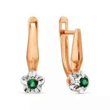 Серьги с изумрудами Линии Любви