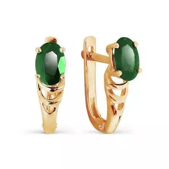 Серьги с изумрудами Линии Любви