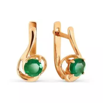 Серьги с изумрудами Линии Любви