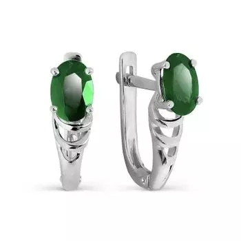 Серьги с изумрудами Линии Любви