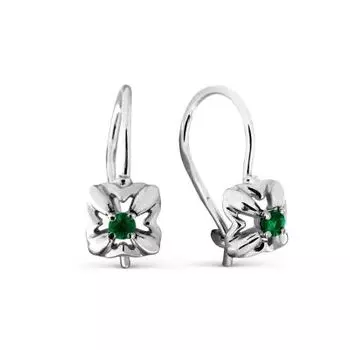 Серьги с изумрудами Линии Любви