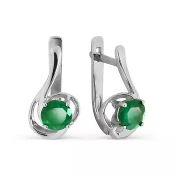 Серьги с изумрудами Линии Любви