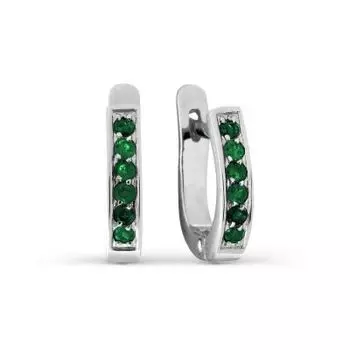 Серьги с изумрудами Линии Любви