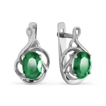 Серьги с изумрудами Линии Любви