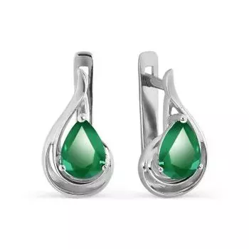 Серьги с изумрудами Линии Любви