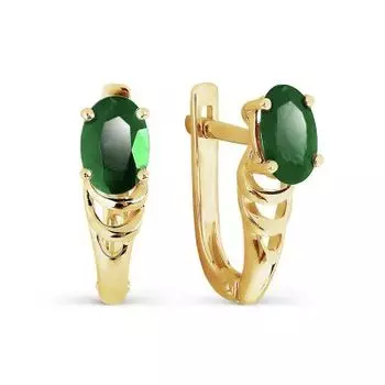 Серьги с изумрудами Линии Любви