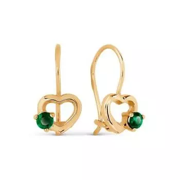 Серьги с изумрудами Линии Любви