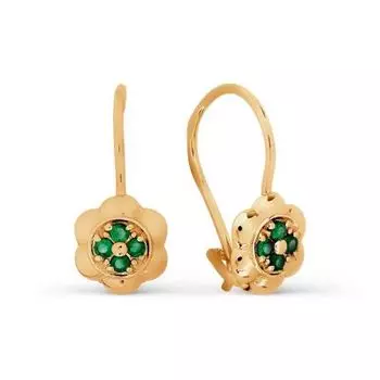 Серьги с изумрудами Линии Любви