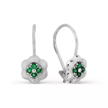 Серьги с изумрудами Линии Любви