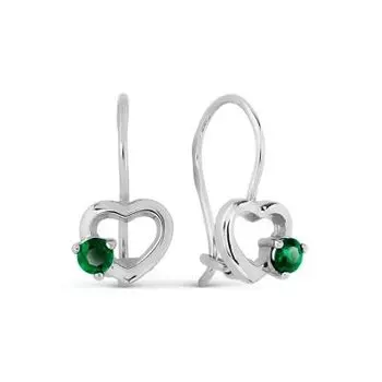 Серьги с изумрудами Линии Любви