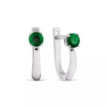 Серьги с изумрудами Линии Любви