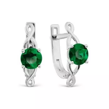 Серьги с изумрудами Линии Любви