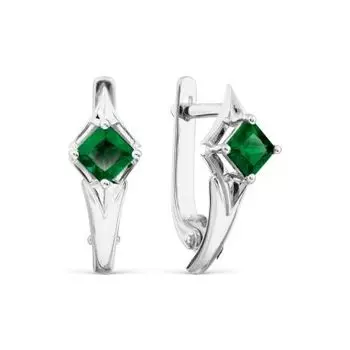 Серьги с изумрудами Линии Любви