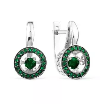 Серьги с изумрудами Линии Любви