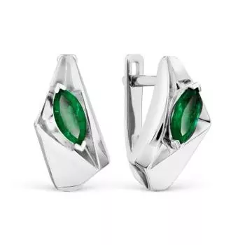 Серьги с изумрудами Линии Любви