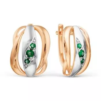 Серьги с изумрудами Линии Любви