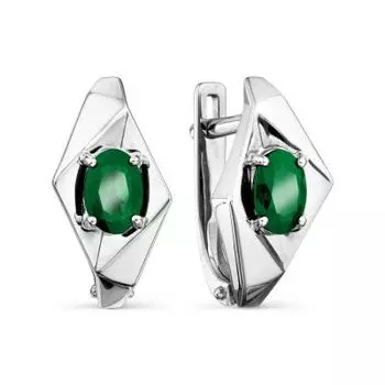 Серьги с изумрудами Линии Любви