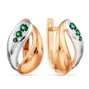 Серьги с изумрудами Линии Любви