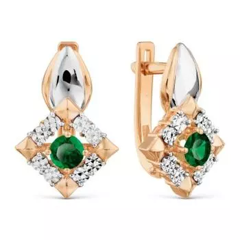 Серьги с изумрудами Линии Любви